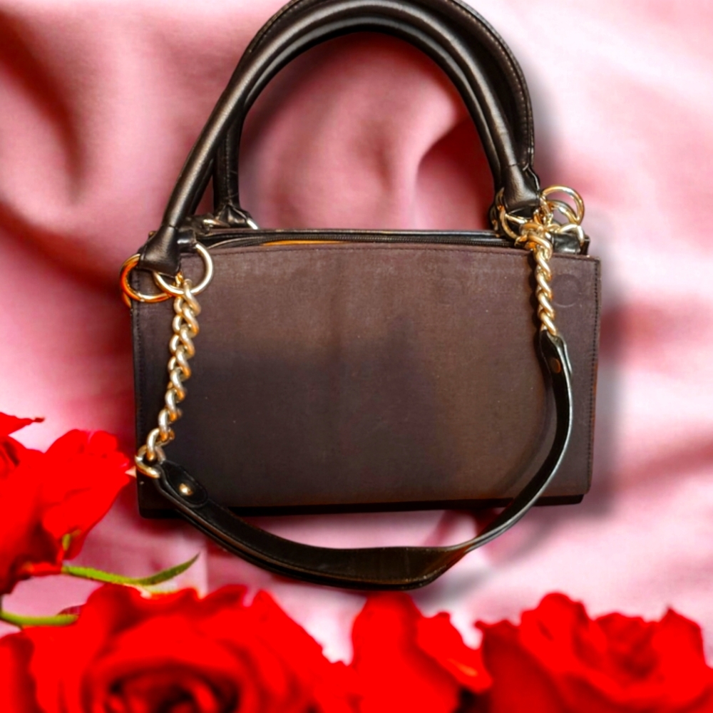 Michel  Black Leather Handbag